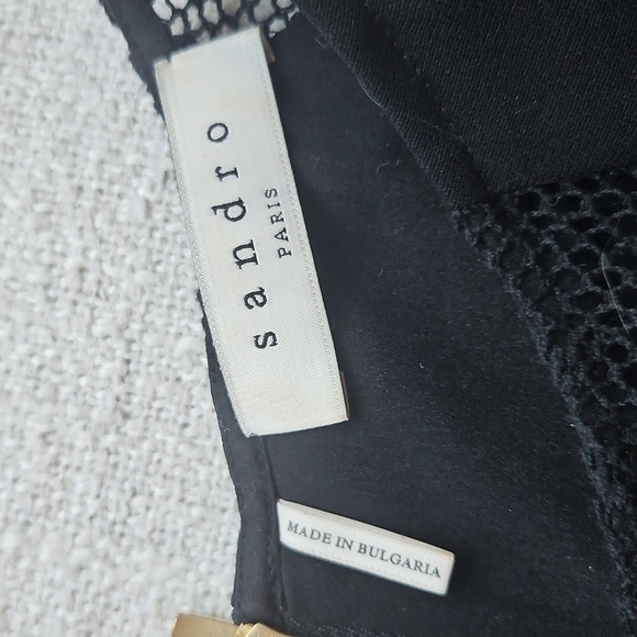 Sandro Black Lace Dress size 1 (US 4) - Picture 7 of 12